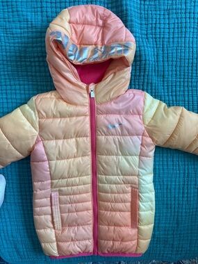 Nike Girls' Gradient Hooded Puffer Jacket - Pink & Peach